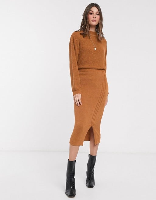 ASOS Design Two-Piece Sweater in Natural Look Yarn