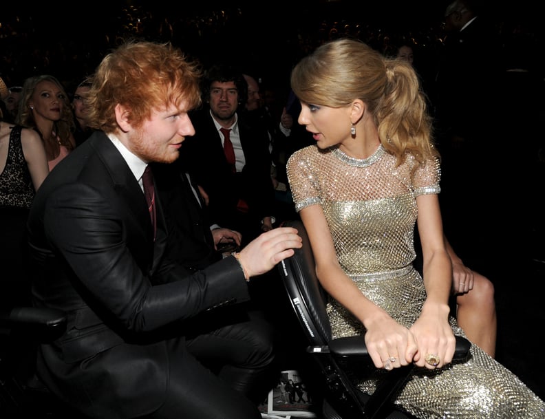January 2014: Taylor Swift and Ed Sheeran Buddy Up at the Grammys