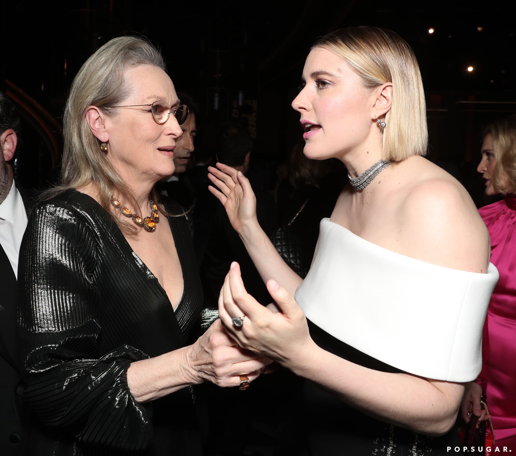 Meryl Streep And Greta Gerwig At The Golden Globes We Guarantee You Didn T Catch These Moments At The Golden Globe Awards Popsugar Celebrity Photo 62