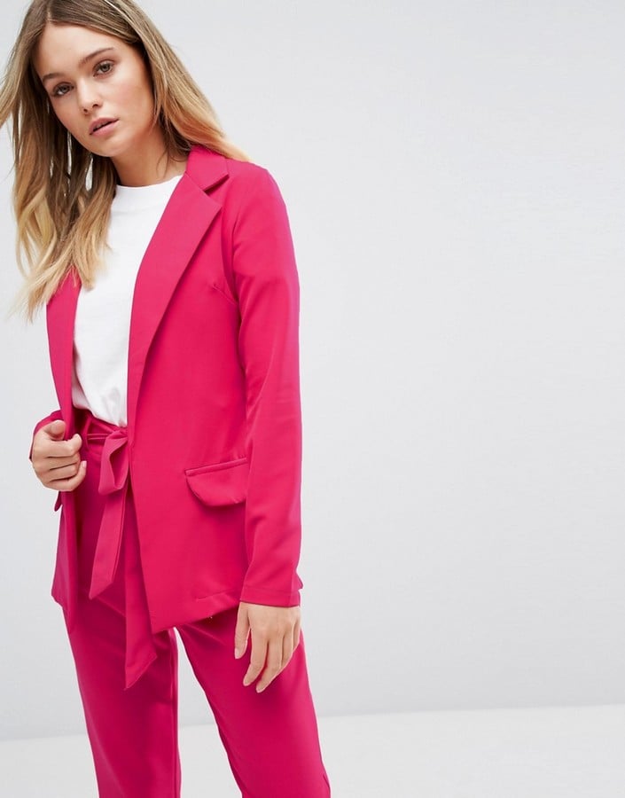 boohoo Premium Tailored Blazer | Gal Gadot Oscar de la Renta Pink Suit ...