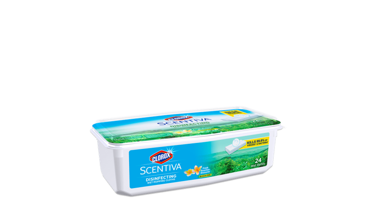 clorox scentiva wet mopping cloths