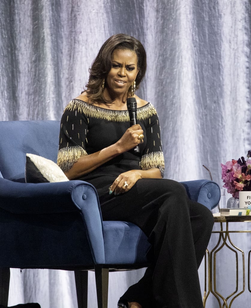 Michelle Obama Beaded Stella McCartney Jumpsuit on Book Tour