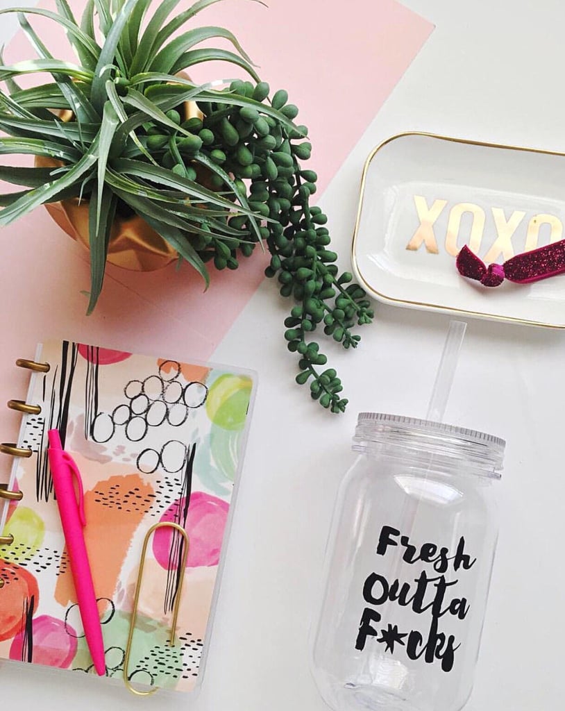 "Fresh Outta F*cks" Mason Jar Tumbler