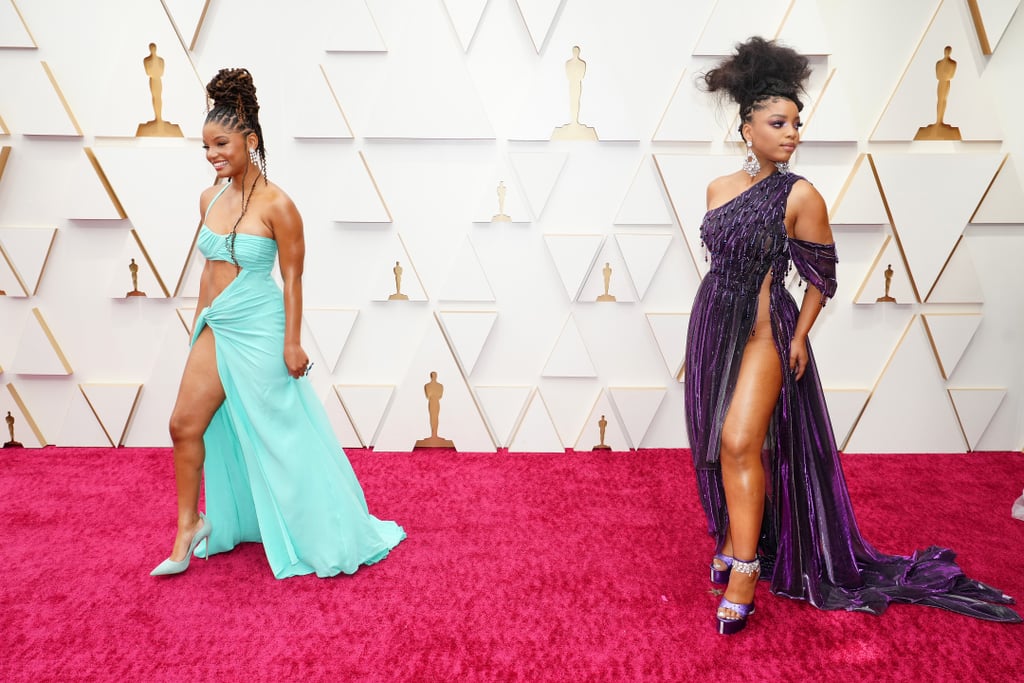 Chloe and Halle Bailey at the 2022 Oscars