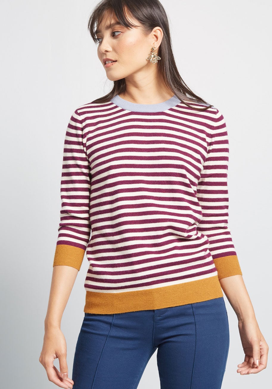 ModCloth Charter School Pullover Sweater 50 Cute Sweaters You ll
