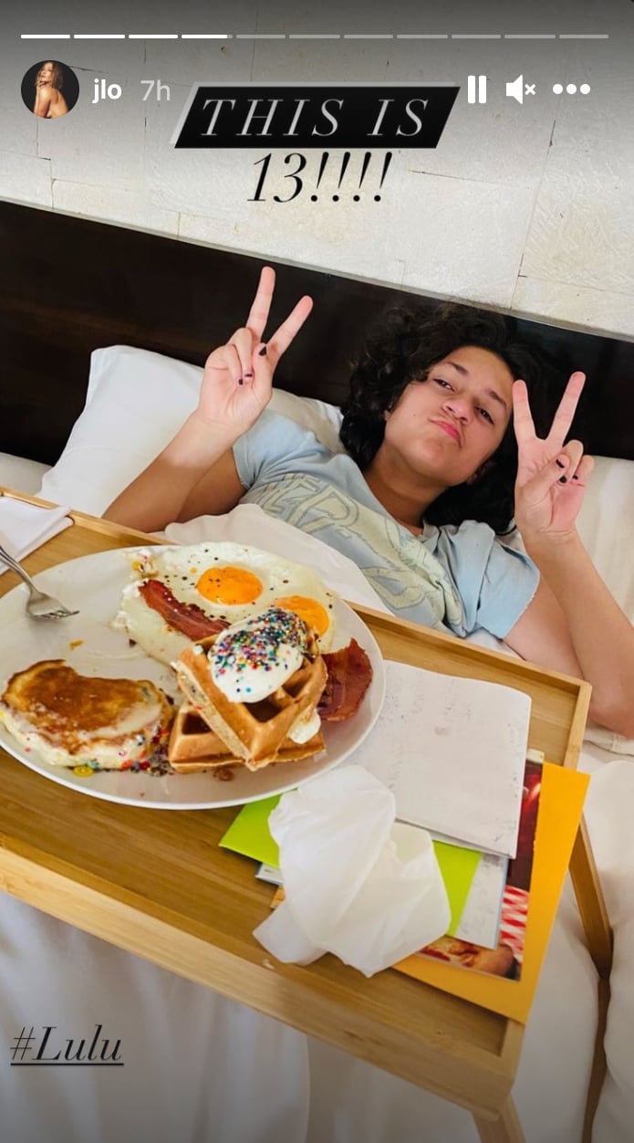 Emme Enjoying Her Breakfast in Bed