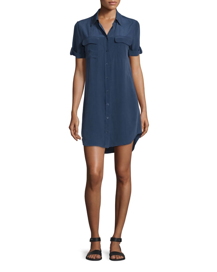 Equipment Signature ShortSleeve Shirtdress (257) Stylish Loungewear