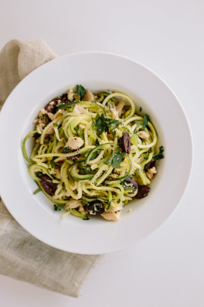 Zucchini Spaghetti With Parsley, Tuna, and Lemon