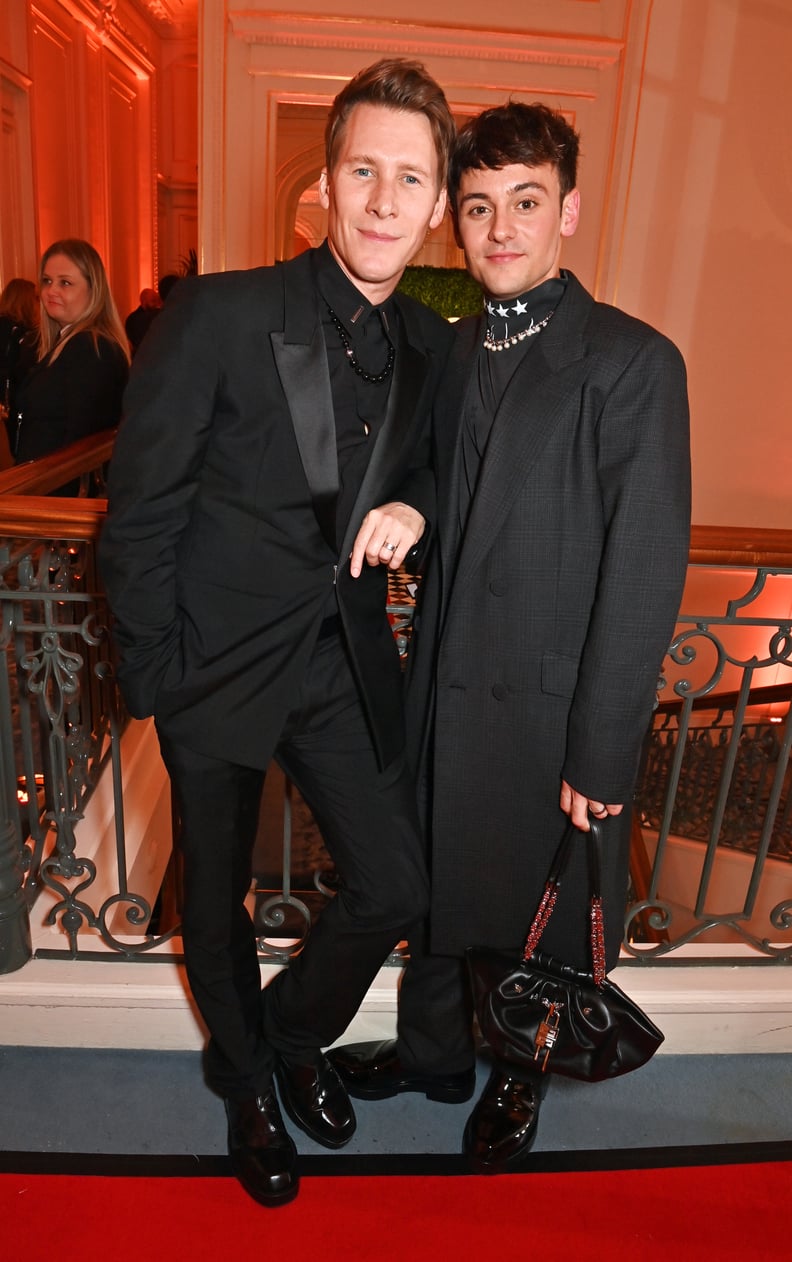 Dustin Lance Black and Tom Daley at GQ Men of the Year 2022