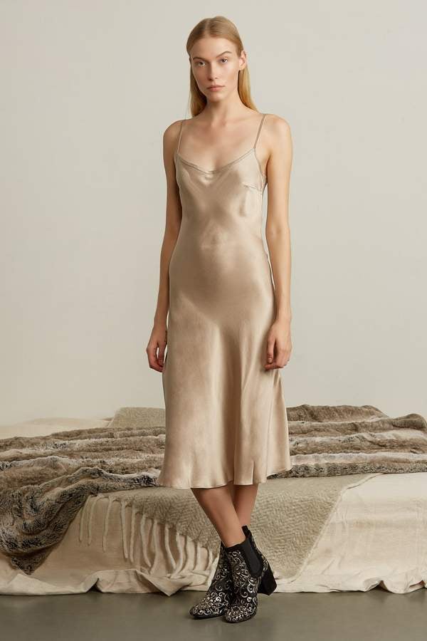 suede slip dress