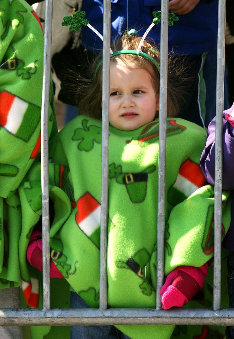 Also, kids wrapped in Irish blankets.
