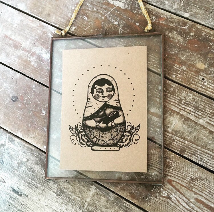 Breastfeeding Russian Nesting Doll Print ($11)