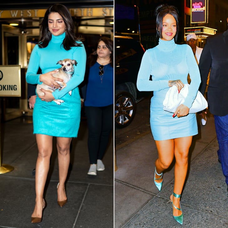 Priyanka Chopra and Rihanna Wore the Same Sexy Blue Outfit