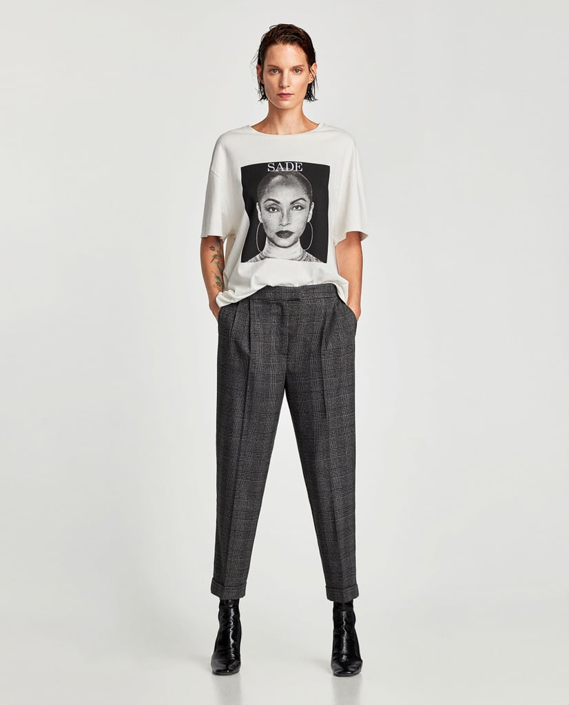 Zara Checked Flannel Trousers