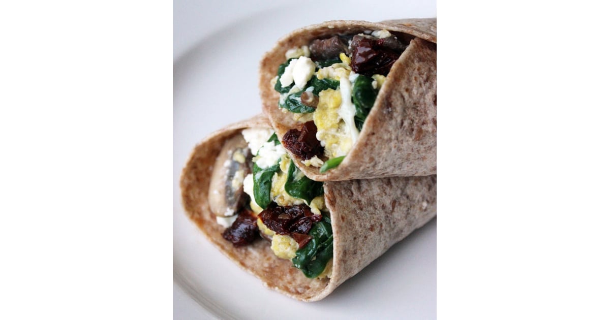 Spinach Feta Wrap 15 Healthy, MakeAhead Breakfast Recipes POPSUGAR