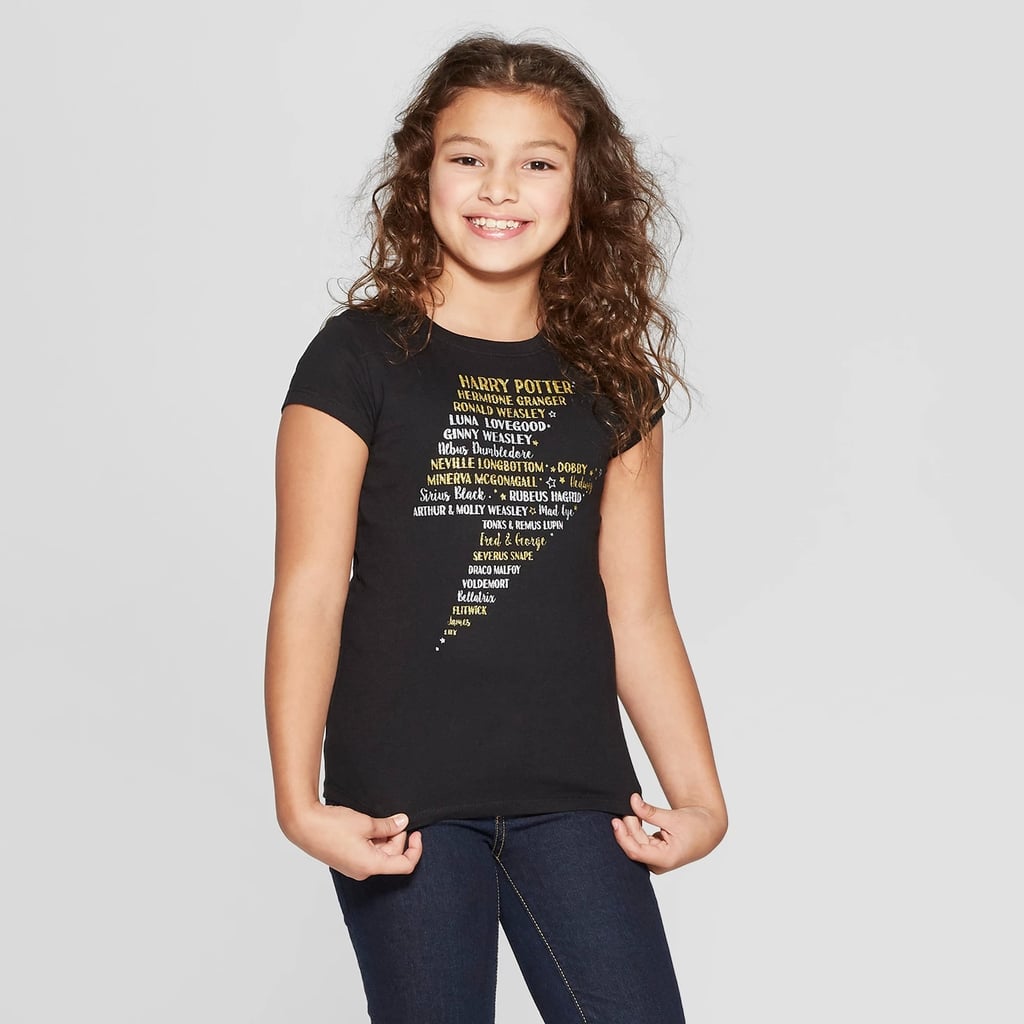 Girls' Harry Potter Bolt Names Graphic Short Sleeve T-Shirt