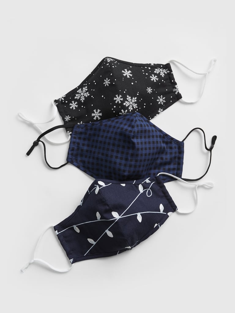 Gap Adult Contour Snowflakes and Holiday Lights Mask With Filter Pocket (3-Pack)