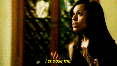 She chooses herself, for once.