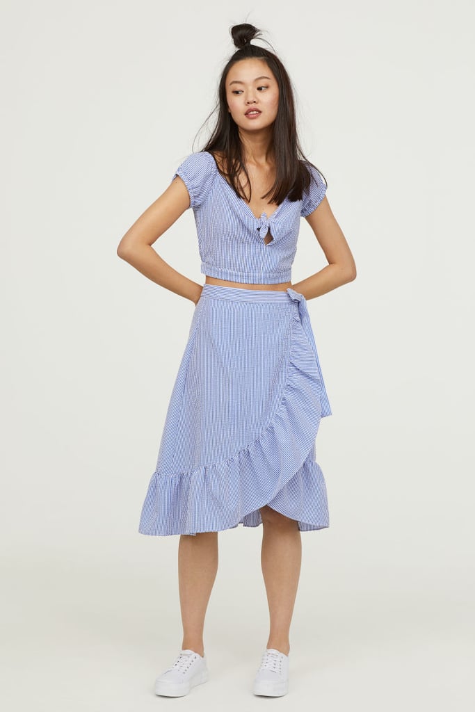 wrap around skirt outfit
