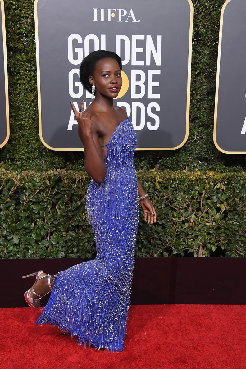 Lupita Showing Off Her Heels on the Red Carpet