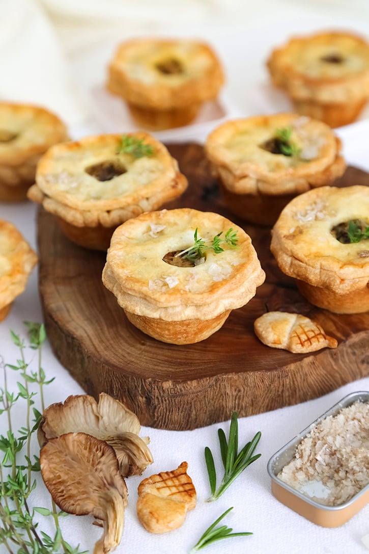 Mini Wild Mushroom and Goat Cheese Pies