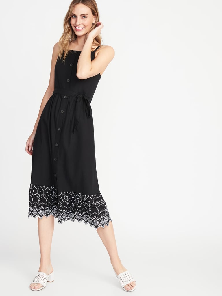 gap square neck midi dress