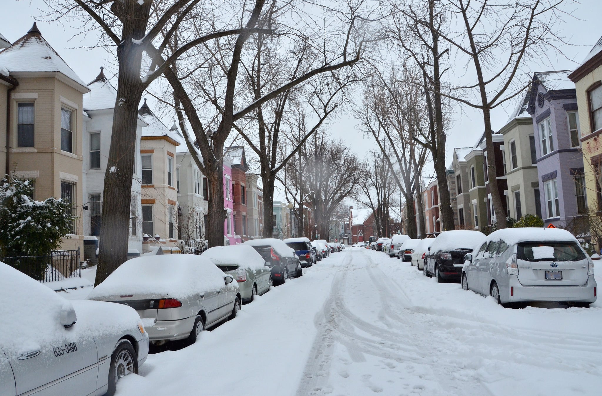 The streets of Washington DC were filled with snow. Is This the