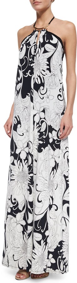 Trina Turk Nikka Halter Floral-Print Maxi Dress ($348)