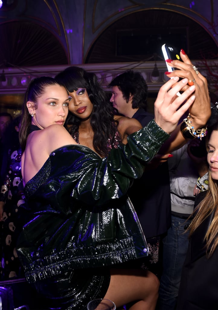 Bella Hadid Leather Outfit at Naomi Campbell's Party 2016