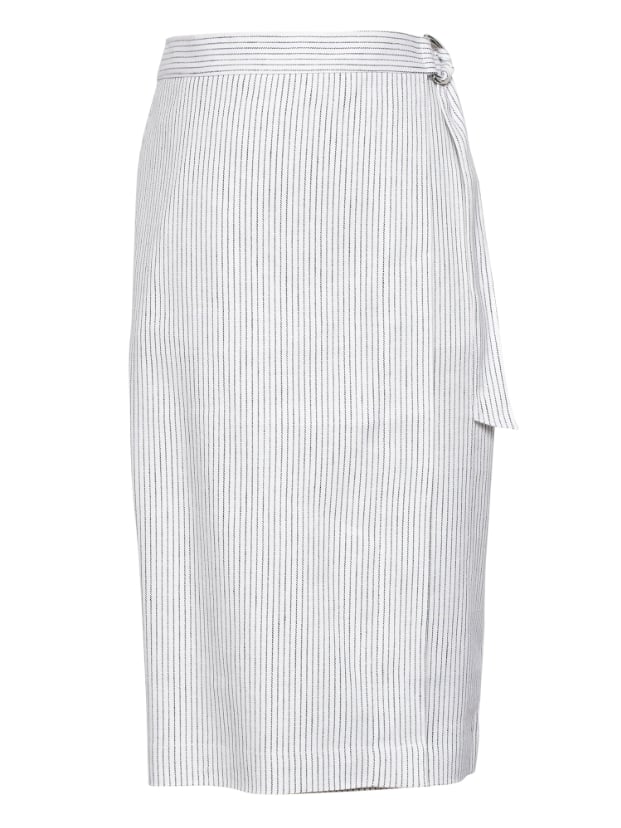 Linen-Cotton Wrap Skirt