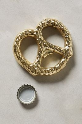Gilded Pretzel Bottle Opener