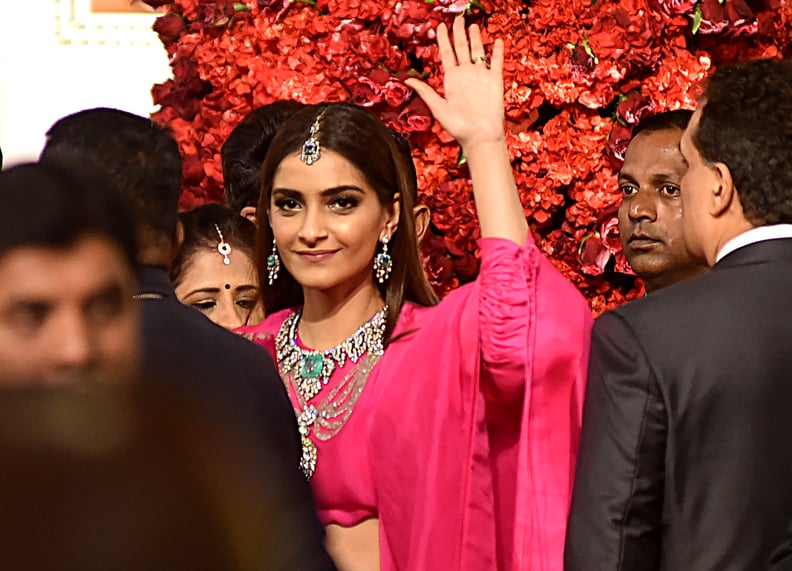 Sonam Kapoor Wore a Bright Pink Lehenga