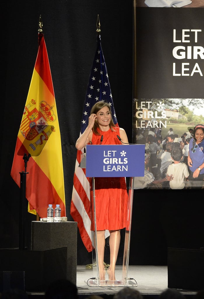 Queen Letizia Wearing a Red Dress June 2016