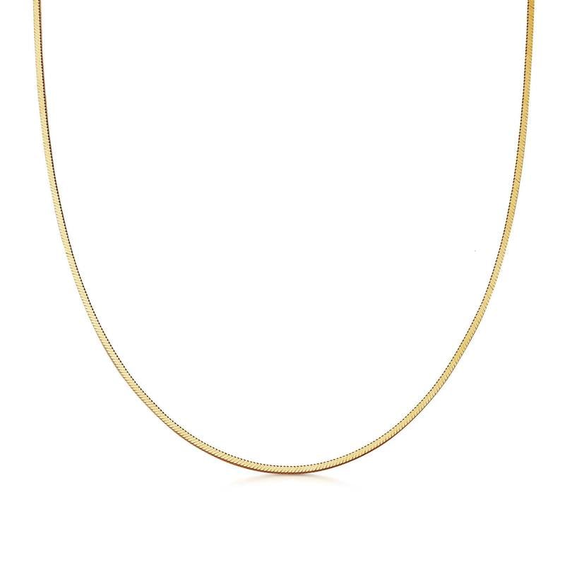 Lucy Williams Gold Chain Snake Square Necklace