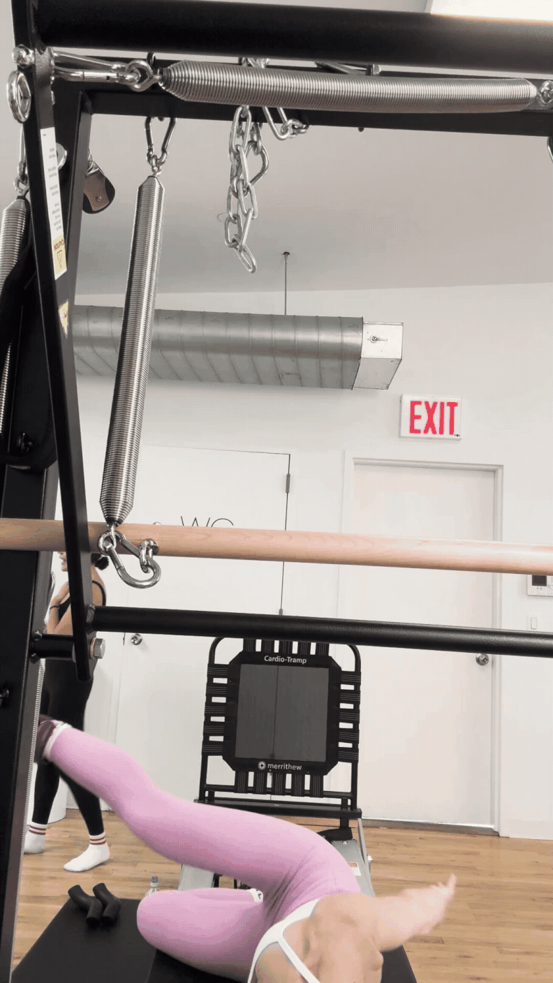 Micaela English on the jumpboard at Tera Pilates.