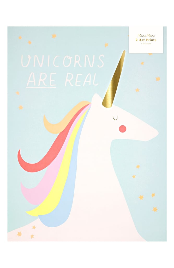 Meri Meri Unicorn & Rainbow 2-Piece Art Print Set