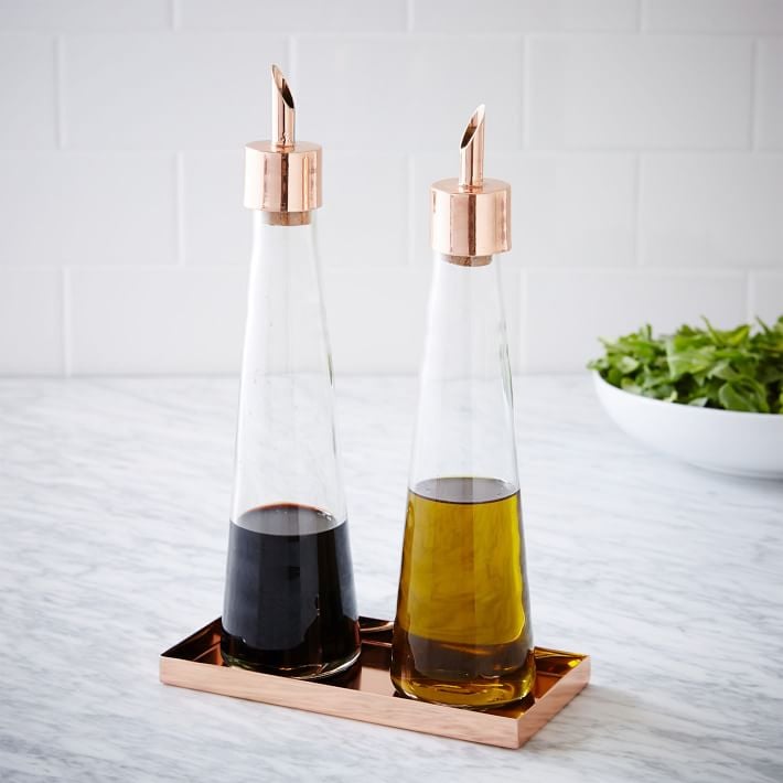 West Elm Copper Oil + Vinegar Set