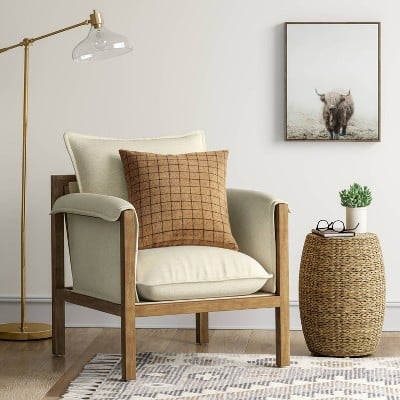 A Stylish Seat: Archdale Wood and Upholstered Accent Chair