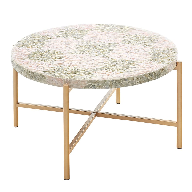 Floral Capiz Coffee Table