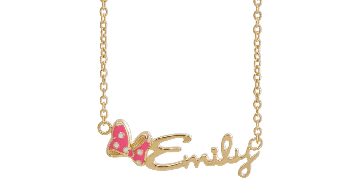 Minnie mouse clearance nameplate necklace