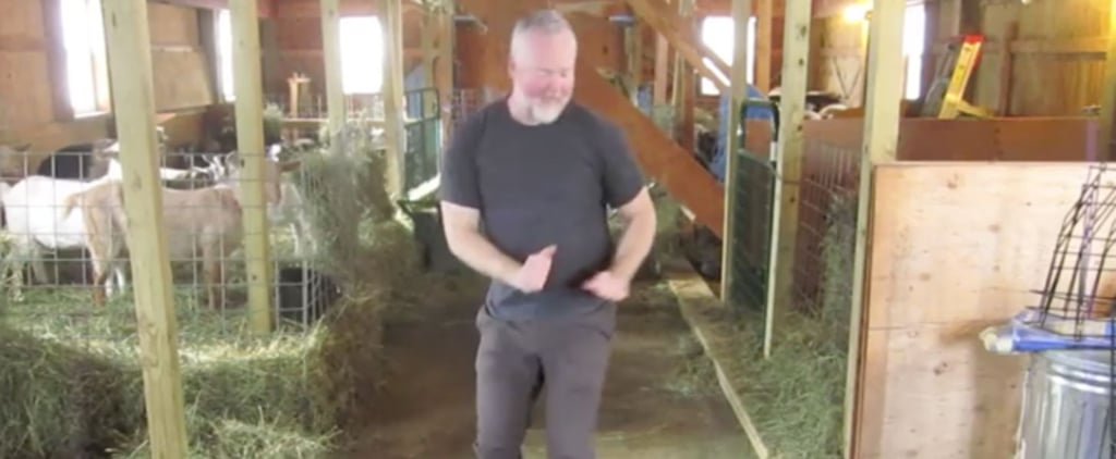 Farmer Dancing to Sia's Cheap Thrills Video