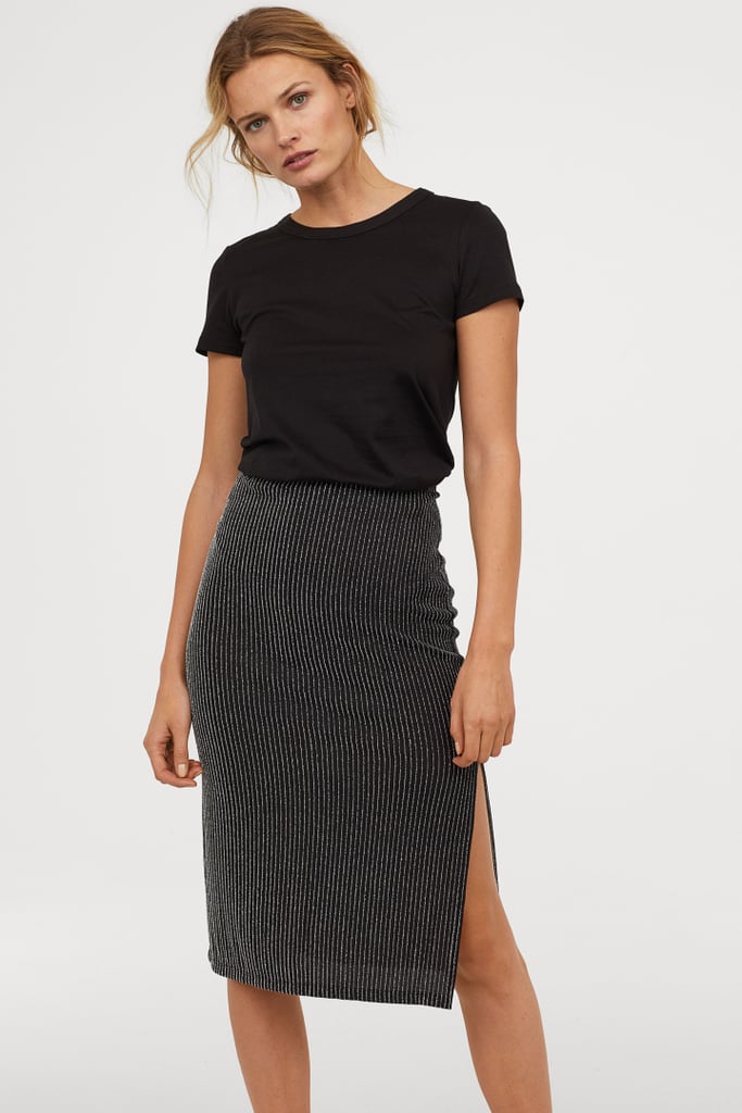 H&M Glittery Pencil Skirt | Holiday Party Clothes From H&M | POPSUGAR ...