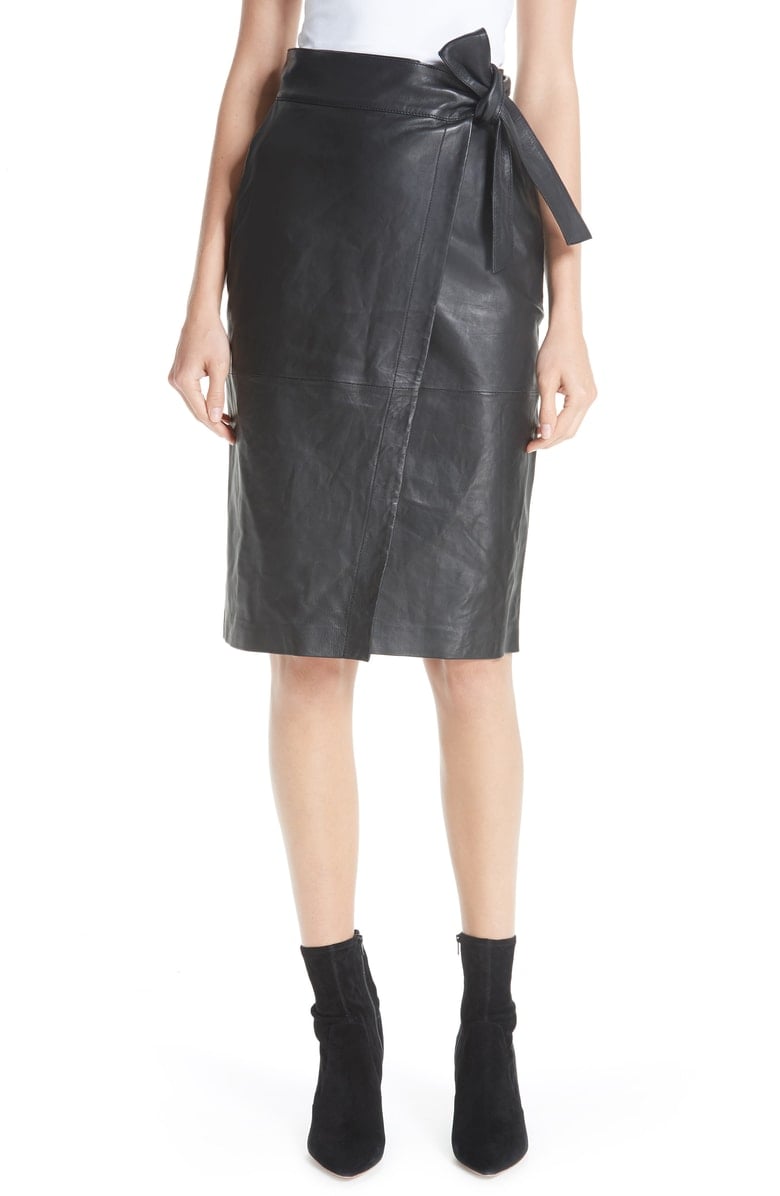 ba&sh Magic Wrap Leather Skirt