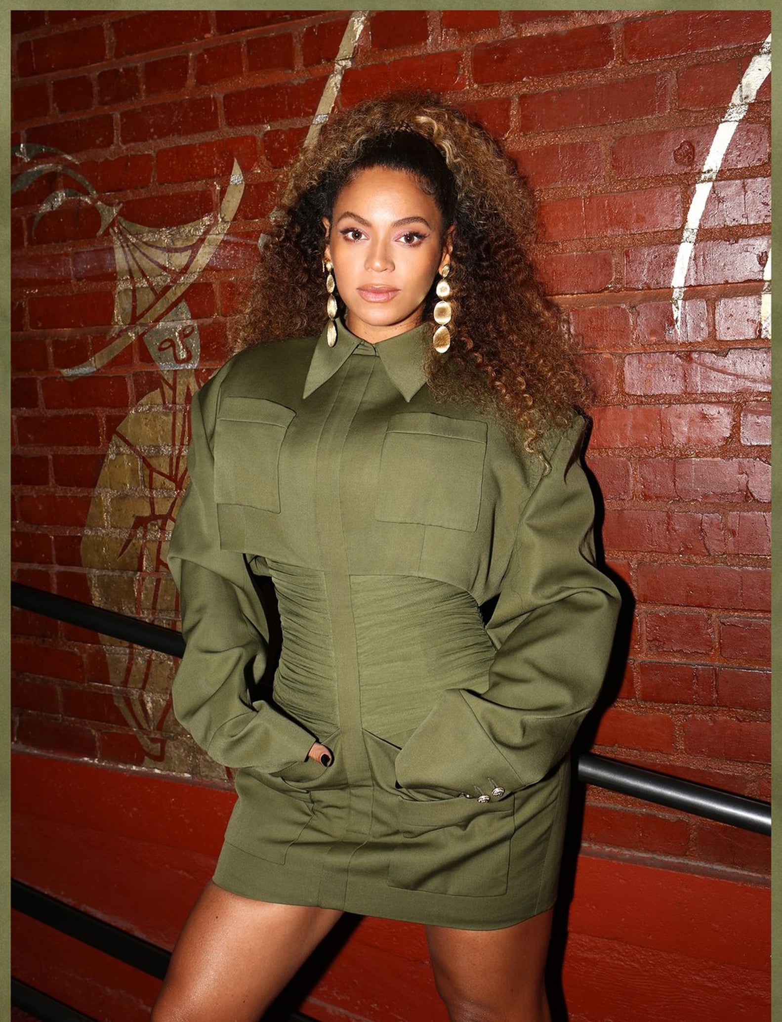 Beyoncé Wears Green Balmain Outfit at Queen & Slim Screening | PS Fashion