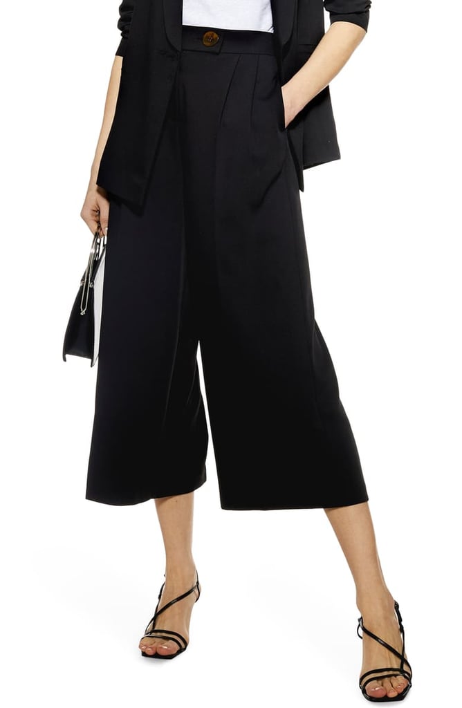 Topshop Rita Cropped Wide Leg Trousers