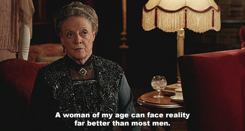 When she's completely comfortable with her age.