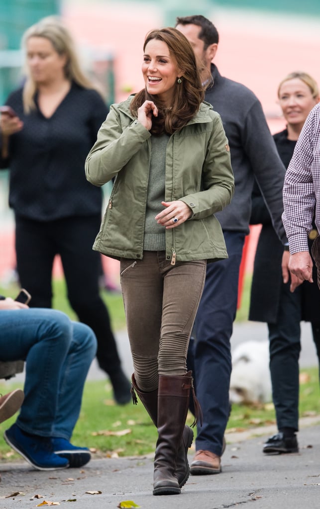 Kate Wore Zippered Zara Jeans in London