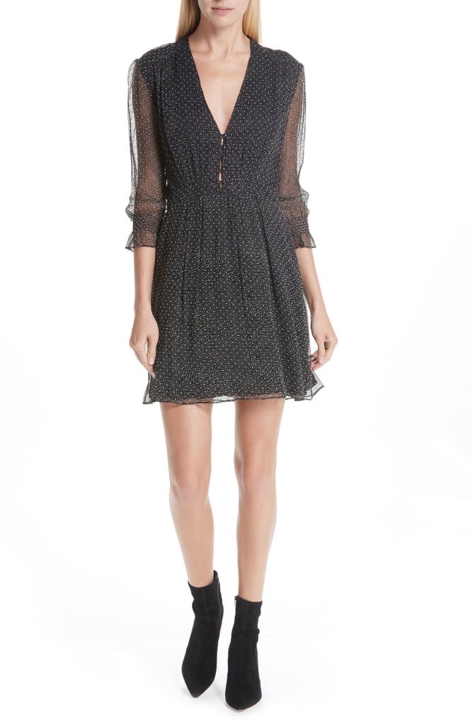 ba&sh Dolly Dotted Silk Blend Mini Dress