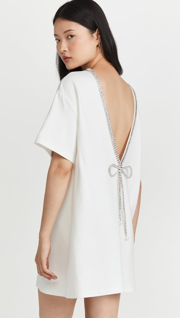 Area Crystal Bow T-Shirt Dress