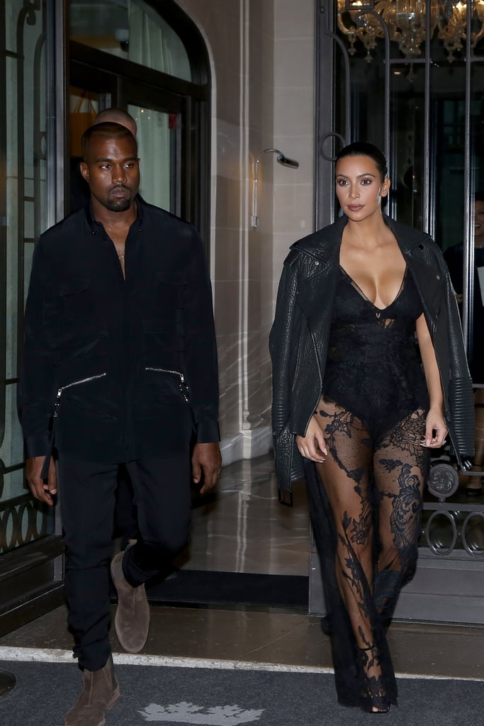 Kim Kardashian and North West at the Givenchy Show